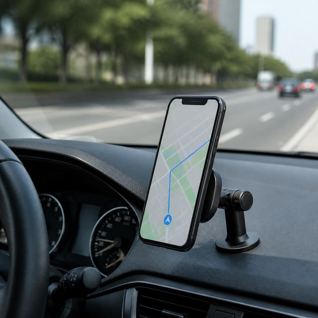 Soporte Magnético para Auto – Sujeción Firme en Tablero, Rotación 360°