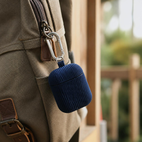 Funda de Pana para AirPods – Protector Antigolpes con Broche