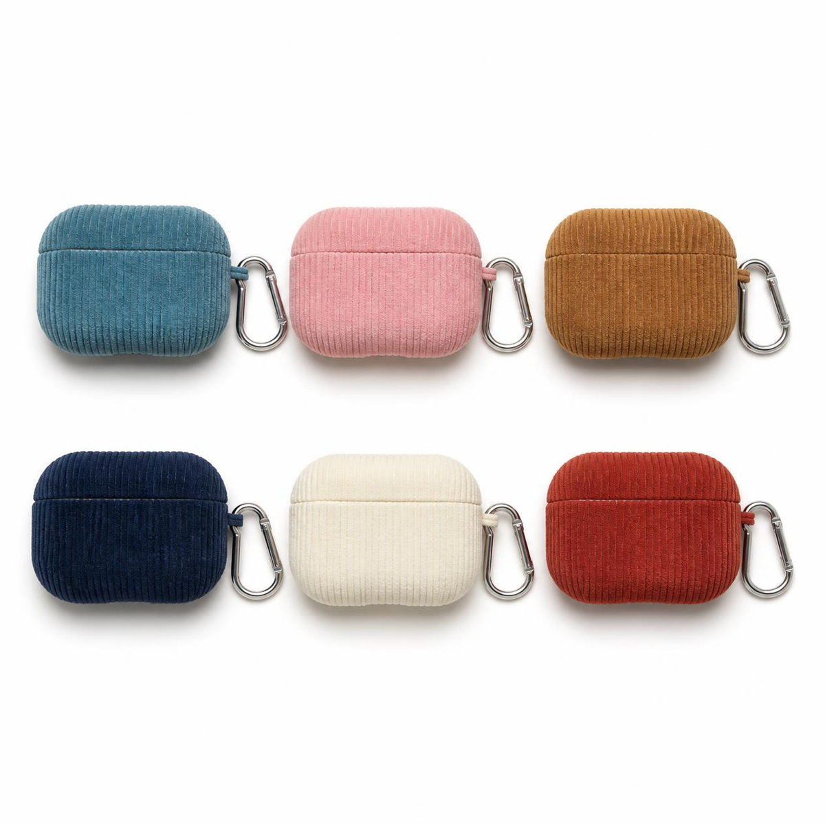 Funda de Pana para AirPods – Protector Antigolpes con Broche