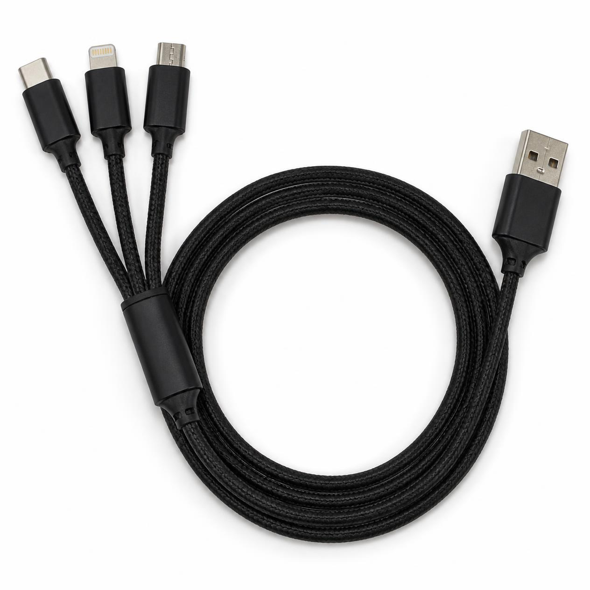 TriCharge – Cable de Carga 3 en 1 | USB-C, Lightning y Micro USB