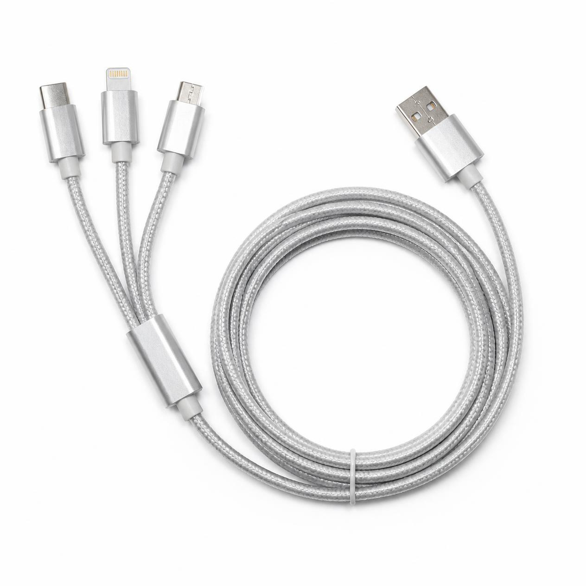 TriCharge – Cable de Carga 3 en 1 | USB-C, Lightning y Micro USB